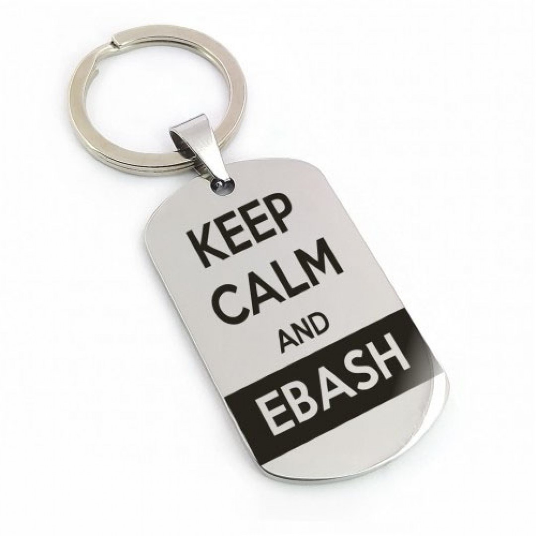 Подарунковий брелок "Keep camp and EBASH" (макет 482)