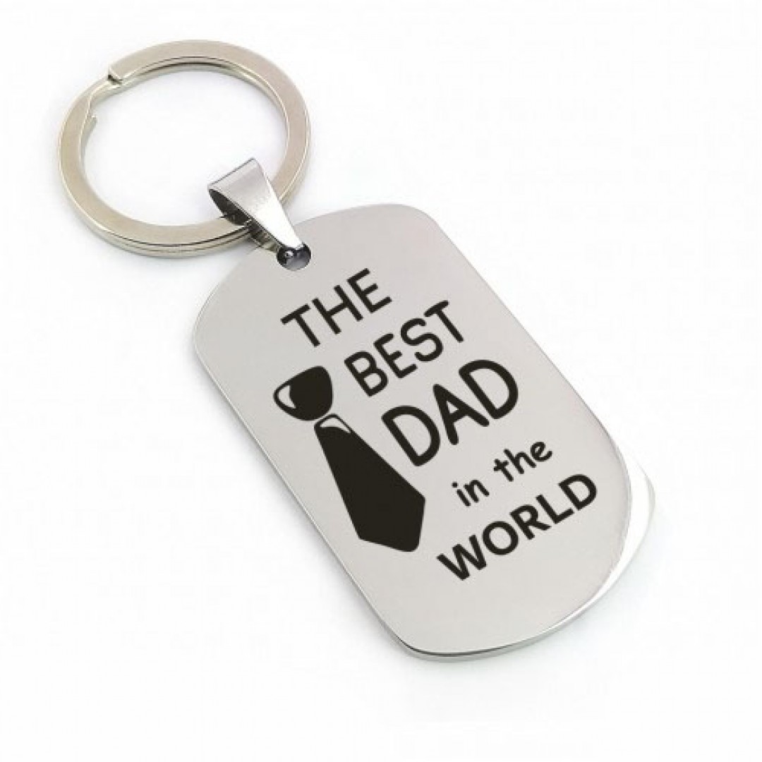 Брелок для тата The best dad in the world (макет 643) Брелок для тата The best dad in the world (макет 643)