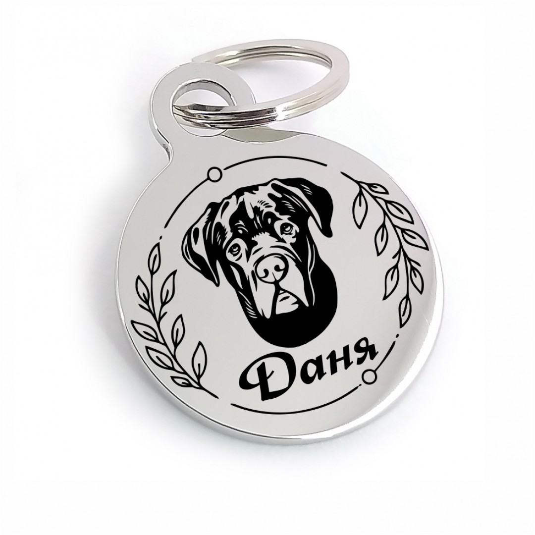 Адресник для собаки "Кане Корсо" (макет 1435) Адресник для собаки "Кане Корсо" (макет 1435)