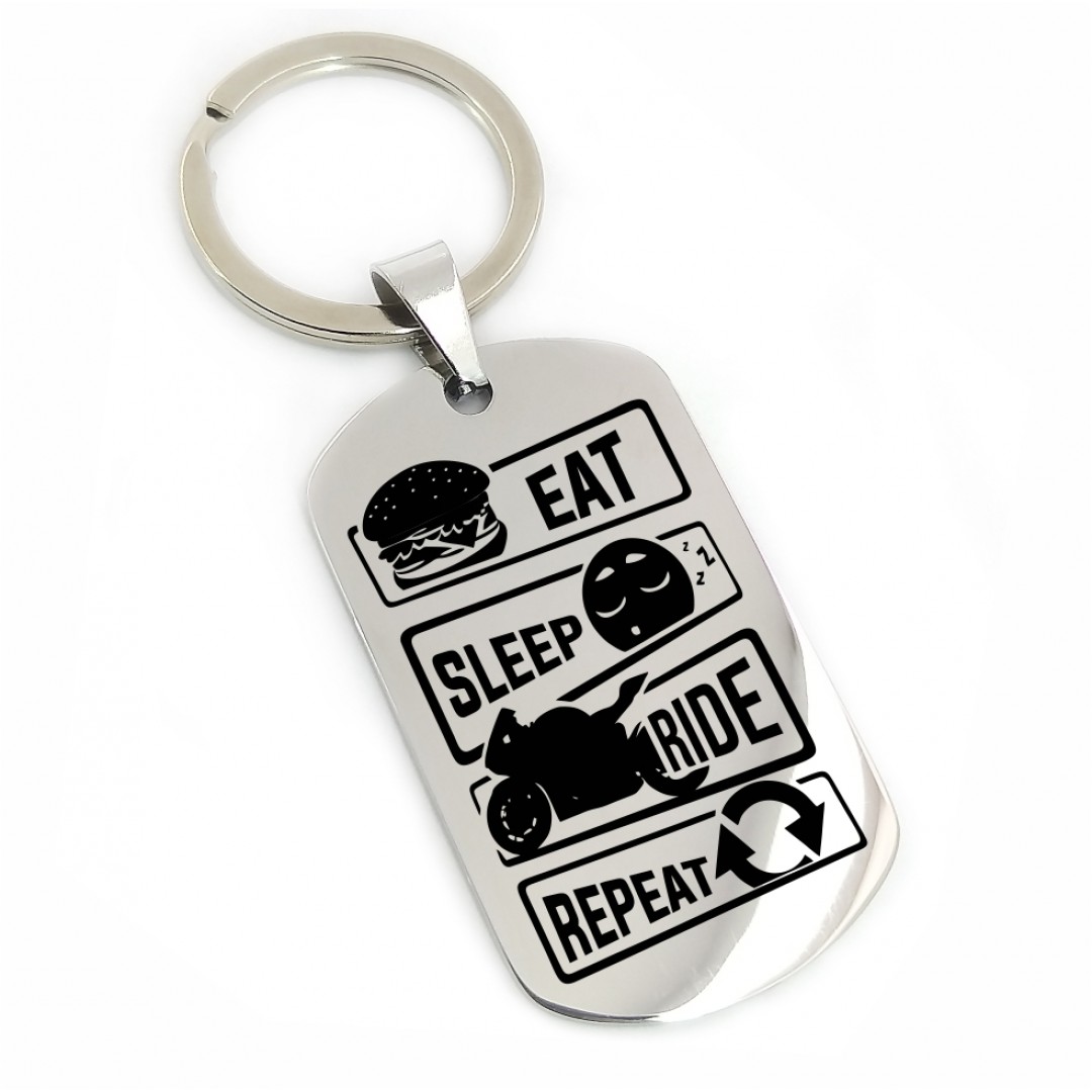Брелок для мотоцикла "EAT SLEEP RIDE" (макет 1596)