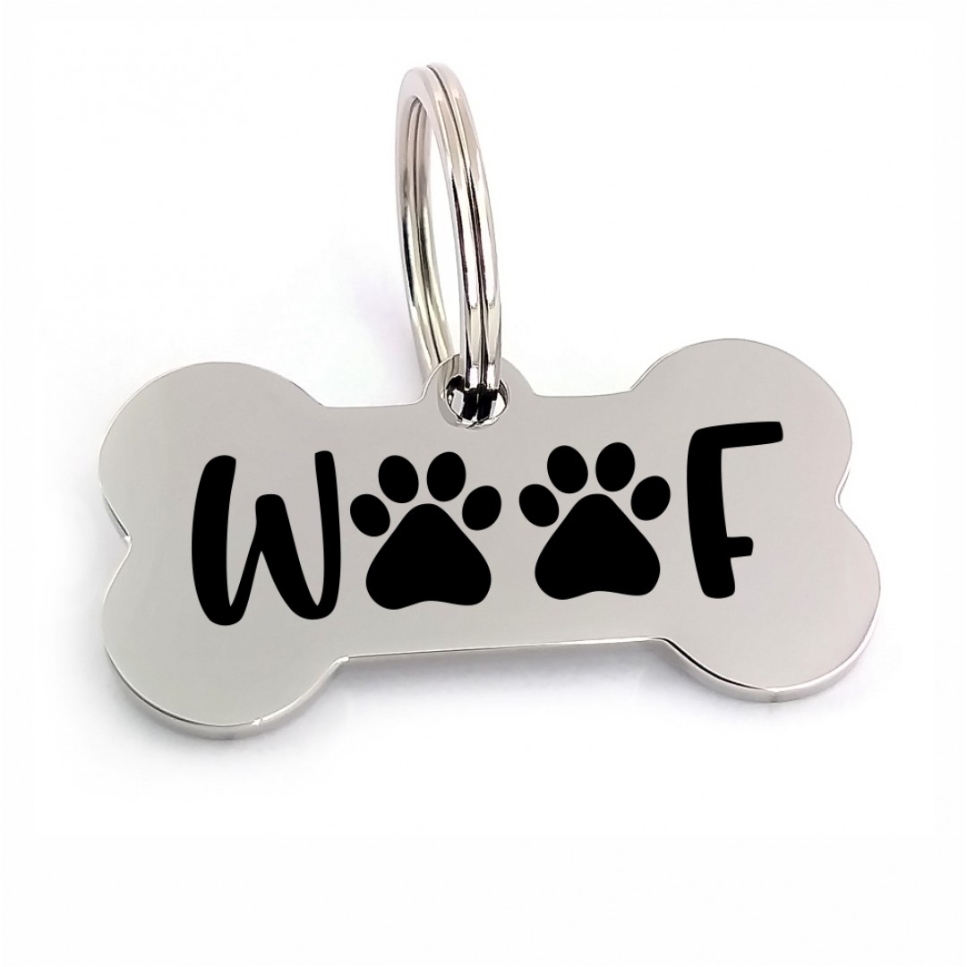 Адресник для собаки "Woof" (макет 1718) Адресник для собаки "Woof" (макет 1718)
