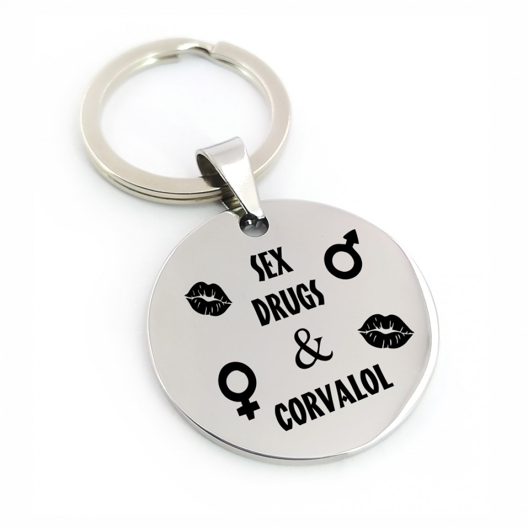 Брелок "SEX,DRUGS and CORVALOL" (макет 1825)