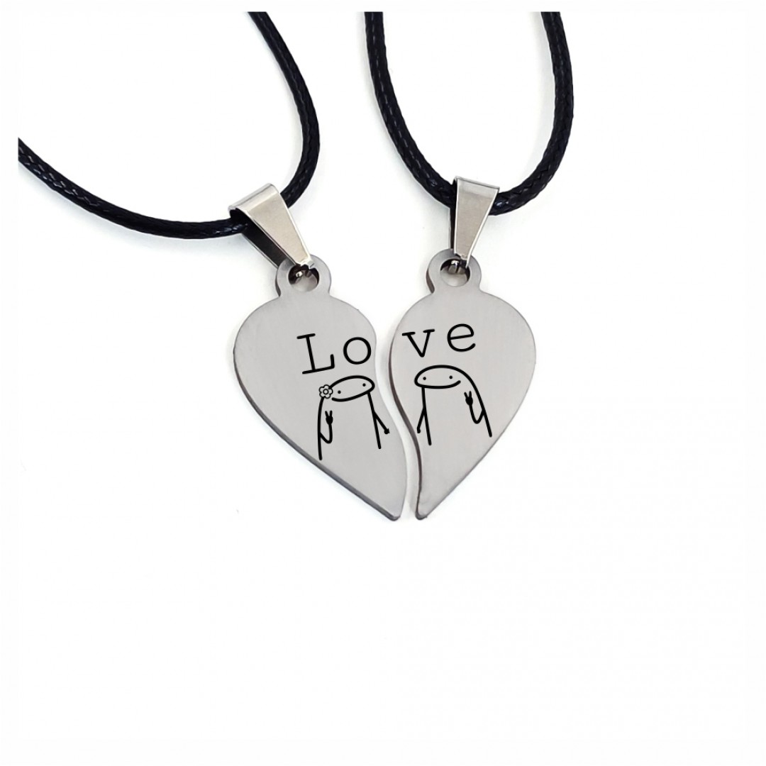 Парні підвіски "Love" (макет 1651) Парні підвіски "Love" (макет 1651)