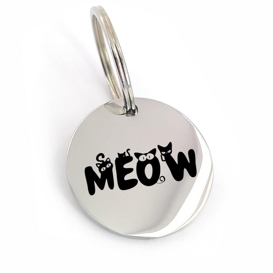 Адресник для котика "Meow" (макет 2160) Адресник для котика "Meow" (макет 2160)