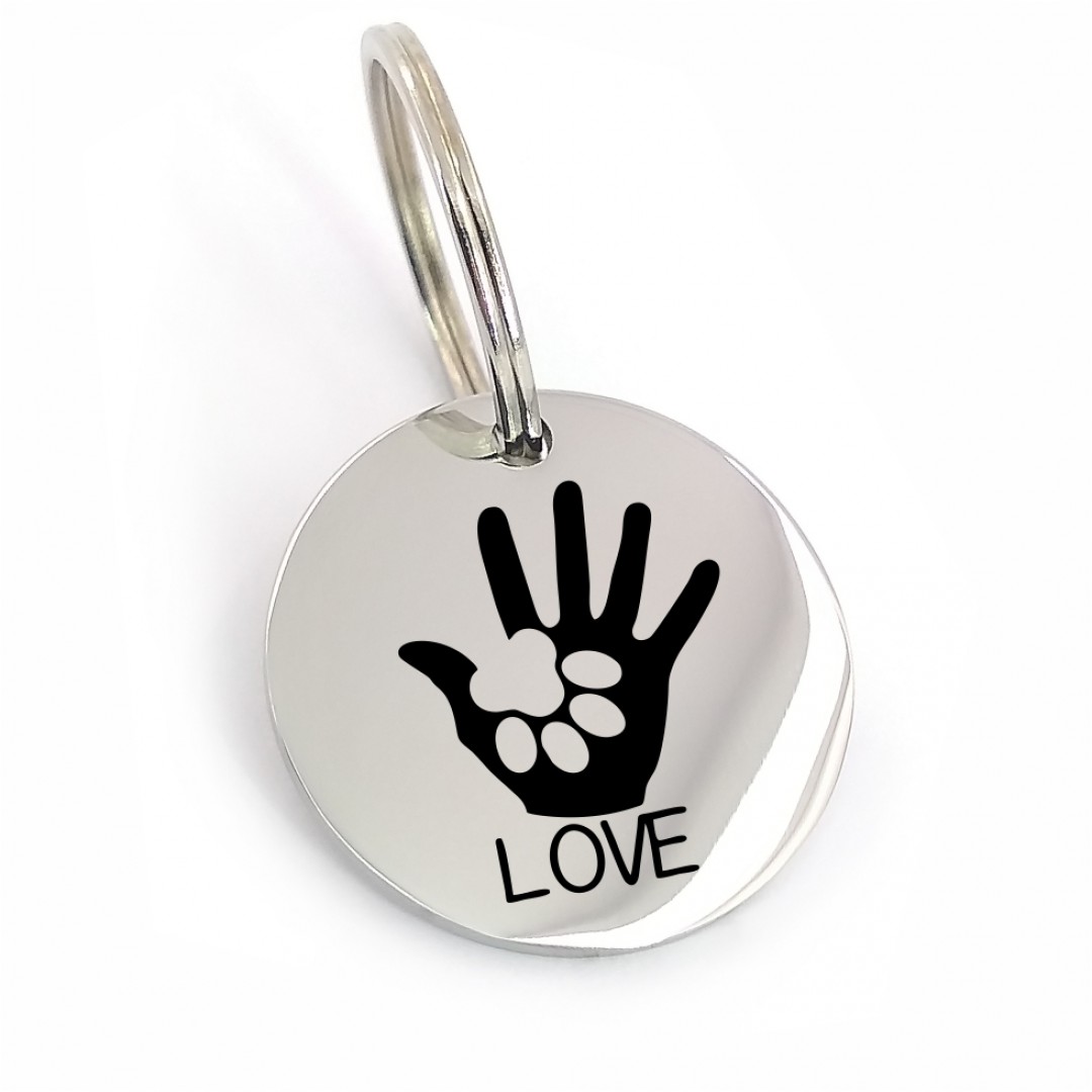 Адресник для котика "Love" (макет 2163) Адресник для котика "Love" (макет 2163)