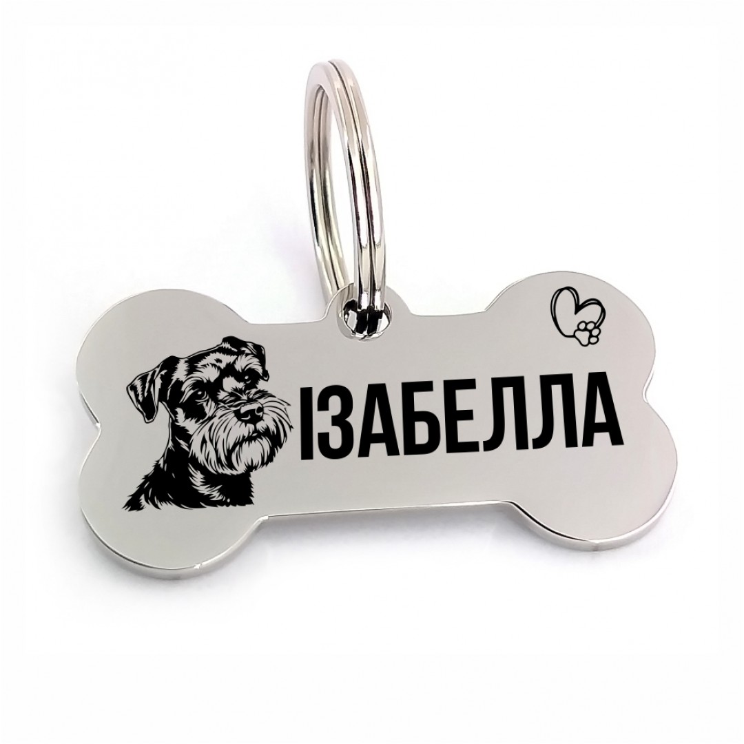 Адресник для "Цвергшнауцера" (макет 2324) Адресник для "Цвергшнауцера" (макет 2324)